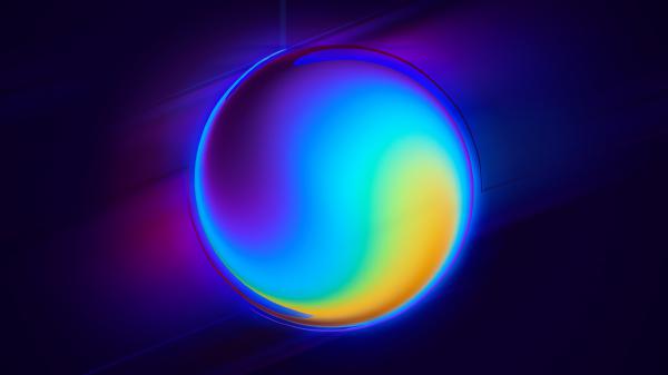 3d gradient sphere 5k