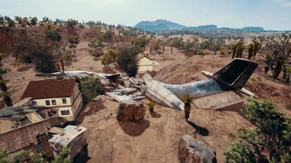 desert map and crashed plane 4k 5k hd pubg