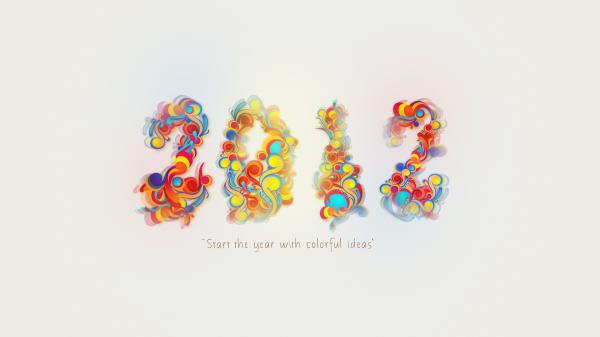 Free 2012 colorful new year wallpaper download
