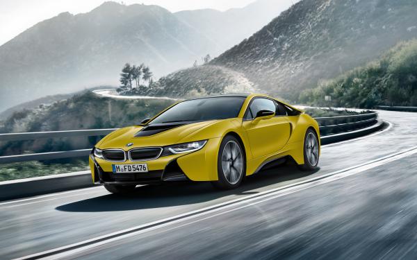 Free 2017 bmw i8 frozen yellow edition 4k wallpaper download