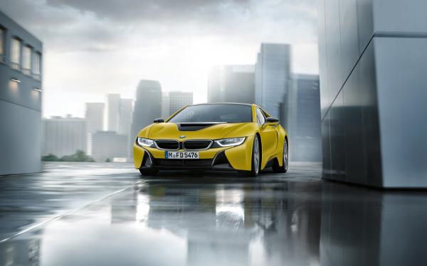 Free 2017 bmw i8 frozen yellow edition wallpaper download