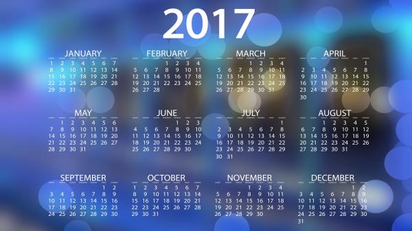 Free 2017 calendar wallpaper download