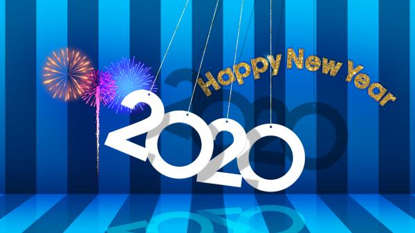 Free 2020 happy new year 4k wallpaper download