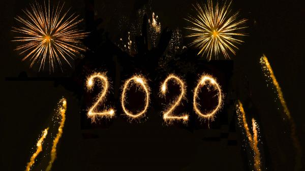Free 2020 new year fireworks 5k wallpaper download