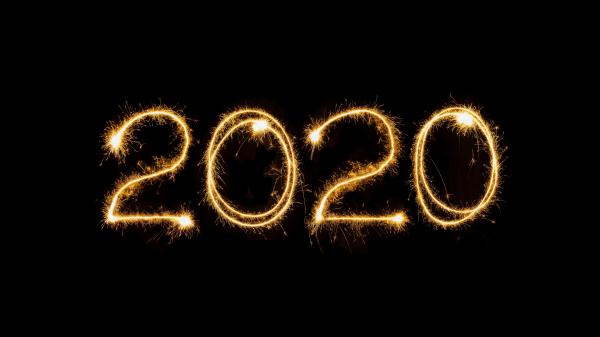 Free 2020 new year sparklers 4k 8k wallpaper download