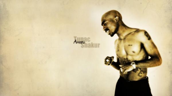 Free 2pac tupac shakur facing one side with tattoos on body hd music wallpaper download