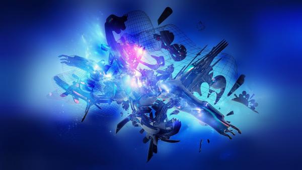 Free 3d artistic blue hd abstract wallpaper download