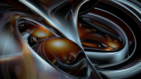 Free 3d ash and orange hd abstract wallpaper download