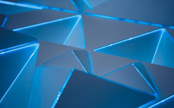 Free 3d blue triangles wallpaper download