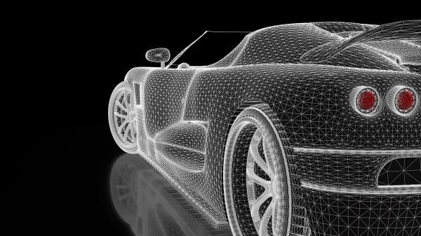 Free 3d car concept three dimensional grid wallpaper 4k hd wallpaper download