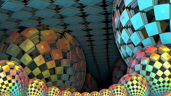 Free 3d color square balls 4k hd abstract wallpaper download