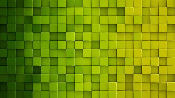 Free 3d cube green rendel 4k hd abstract wallpaper download