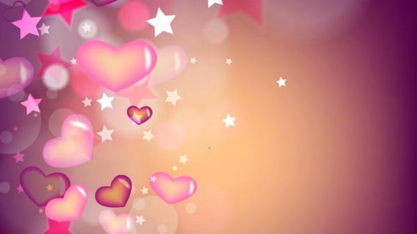 Free 3d hearts stars love hd abstract wallpaper download