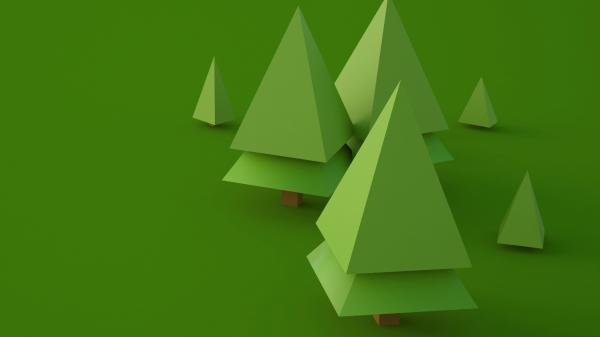 Free 3d trees digital art hd abstract wallpaper download