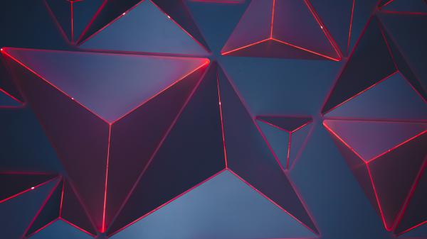 Free 3d triangles 5k wallpaper download