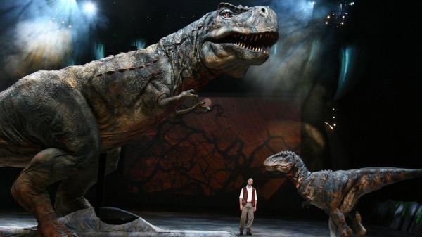 Free a man between two dinosaurs hd dinosaur wallpaper download