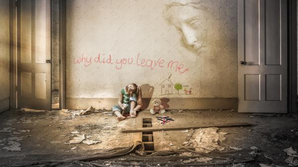 Free abandoned child 5k wallpaper download