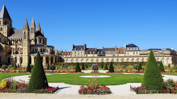 Free abbaye aux hommes abbey france monastery st stephens church 4k hd travel wallpaper download