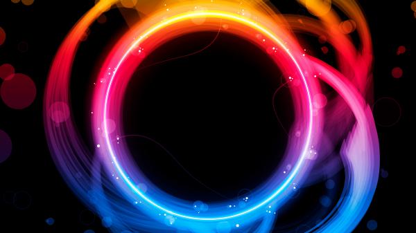 Free abstract colorful rings wallpaper download