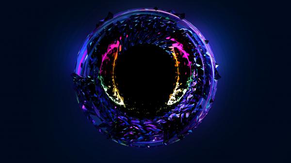 Free abstract neon eye wallpaper download