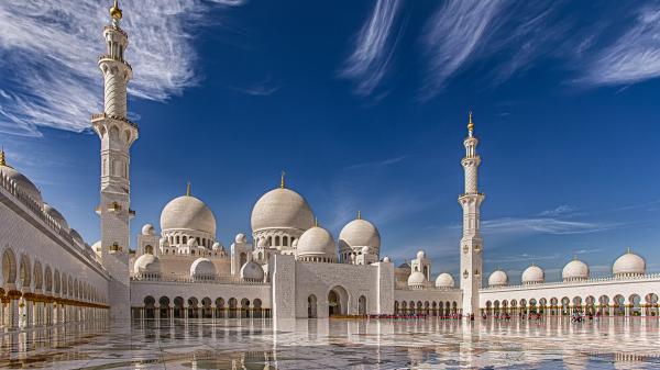 Free abu dhabi sheikh zayed grand mosque united arab emirates hd travel wallpaper download