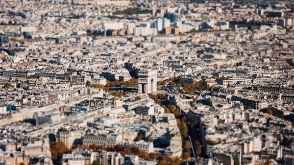 Free aerial view of paris france city hd travel wallpaper download