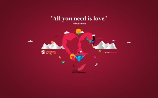 Free all you need is love wallpaper download