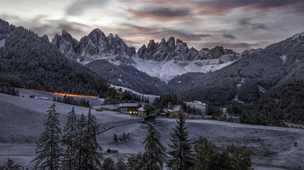 Free alps dolomites italy santa maddalena 4k hd travel wallpaper download