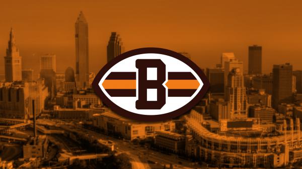 Free american football cleveland browns emblem logo nfl with cityscape background hd cleveland browns wallpaper download