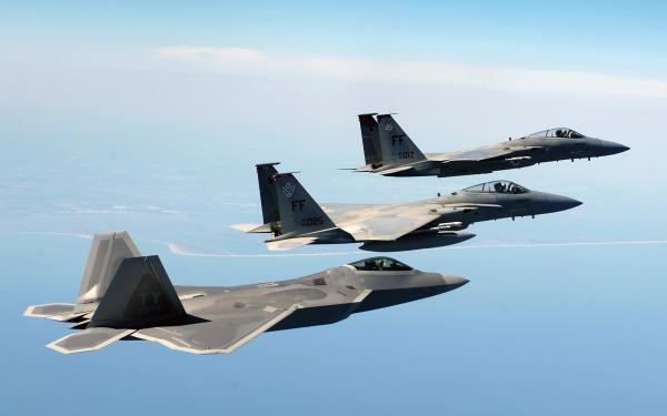 Free an fa 22 raptor two f 15 eagles wallpaper download