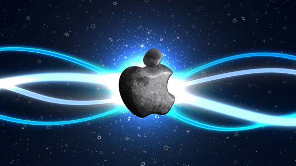 Free apple in space background technology hd macbook wallpaper download