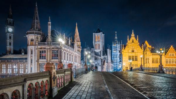 Free architecture belgium bridge building ghent house 4k 5k hd travel wallpaper download