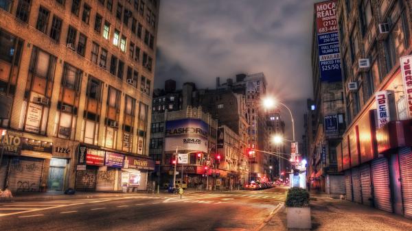 Free architecture broadway road with buildings hd new york wallpaper download