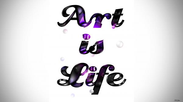 Free art is life hd inspirational wallpaper download