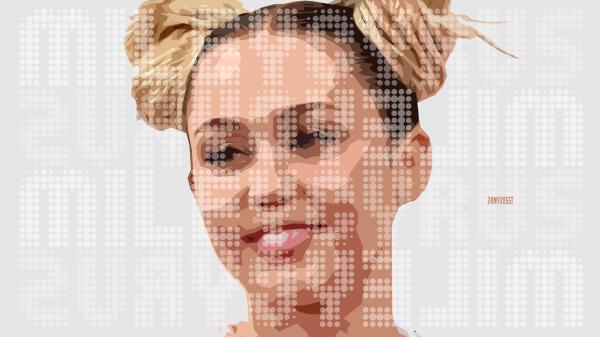 Free art of miley cyrus with white dots hd miley cyrus wallpaper download