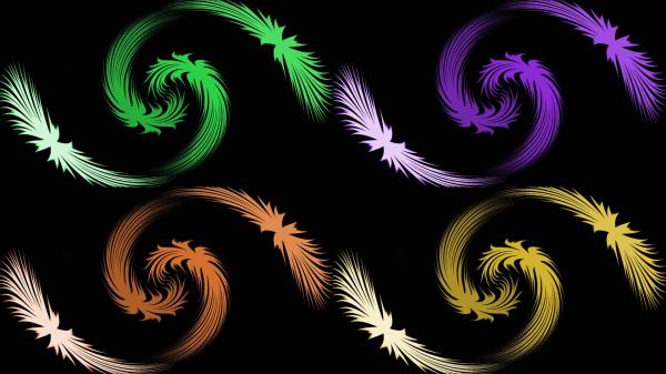 Free artistic colorful green orange yellow colors digital art swirl hd abstract wallpaper download