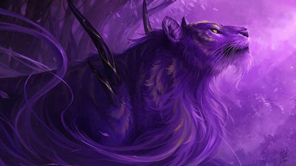 Free artistic purple lion hd lion wallpaper download