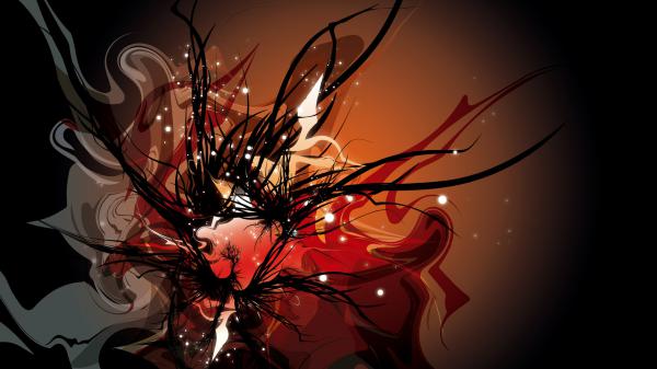 Free artistic red and black paint hd abstract wallpaper download