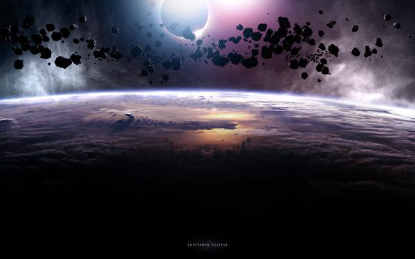 Free asteroids eclipse wallpaper download