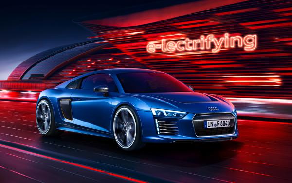 Free audi r8 e tron electrifying wallpaper download