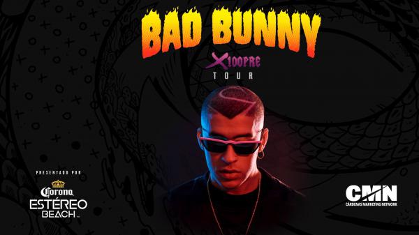 Free bad bunny aesthetic is wearing black tshirt with colorful words background hd music wallpaper download