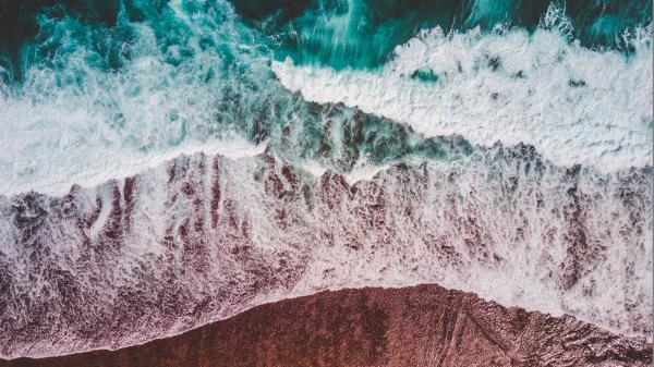 free beach aerial view 4k wallpaper download