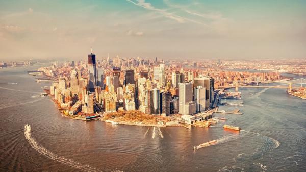 Free beautiful cityscape and river of new york hd new york wallpaper download