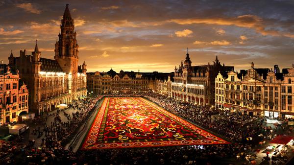 Free belgium brussels grand palace hd travel wallpaper download