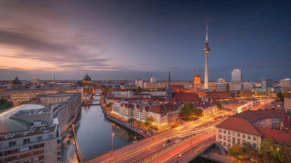 Free berlin bridge building and canal germany hd travel wallpaper download