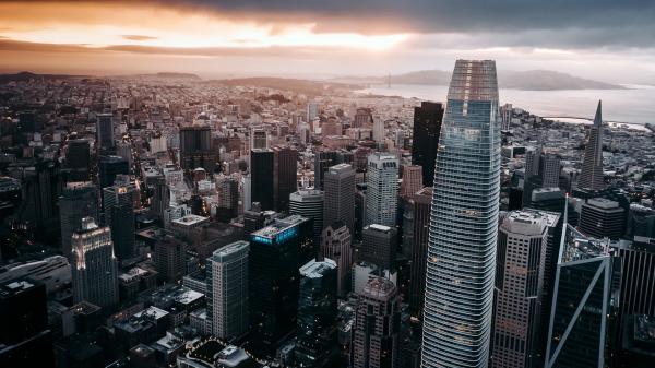 Free birds eye view of san francisco usa buildings skyscraper hd travel wallpaper download