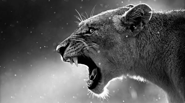 Free black and white picture of predator lion 4k hd lion wallpaper download