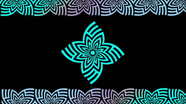 Free black aqua flower hd abstract wallpaper download