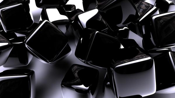 Free black cubes hd abstract wallpaper download