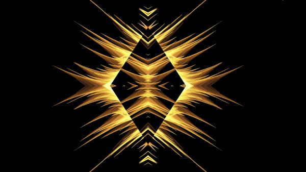 Free black gold guillochis shapes hd abstract wallpaper download